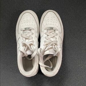 Kids White Nike Air Force One Athletic Sneakers